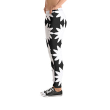 Load image into Gallery viewer, White In Black Flowers Leggings