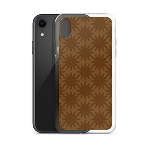 Brown Dynamic Flowers iPhone Case