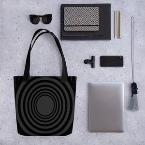 Gray Black Whirlpool Tote bag