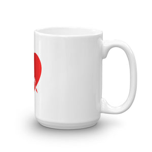 Heart Love White Glossy Mug