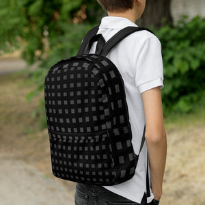 Black Gray Squares Backpack