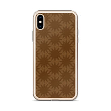 Load image into Gallery viewer, Brown Dynamic Flowers iPhone Case