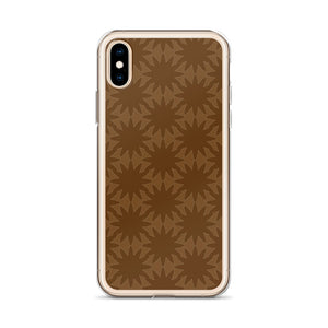 Brown Dynamic Flowers iPhone Case