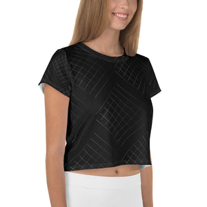 Dynamic Black Nets Crop Tee