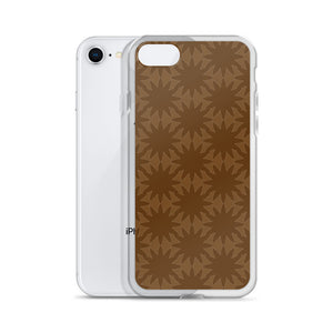 Brown Dynamic Flowers iPhone Case