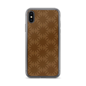 Brown Dynamic Flowers iPhone Case