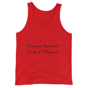 Your Face Hurt Unisex  Tank Top