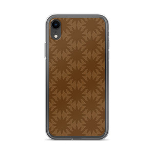 Brown Dynamic Flowers iPhone Case