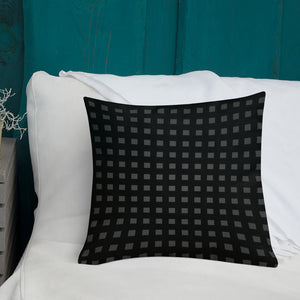 Gray Squares Premium Pillow