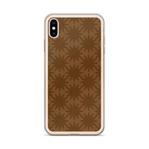 Brown Dynamic Flowers iPhone Case