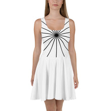 Load image into Gallery viewer, White In Black Gradient Skater Dress