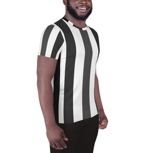 Black Strips Men's Athletic T-shirt