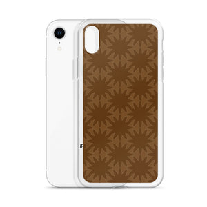 Brown Dynamic Flowers iPhone Case