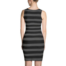 Load image into Gallery viewer, Gray Black Strips Dress