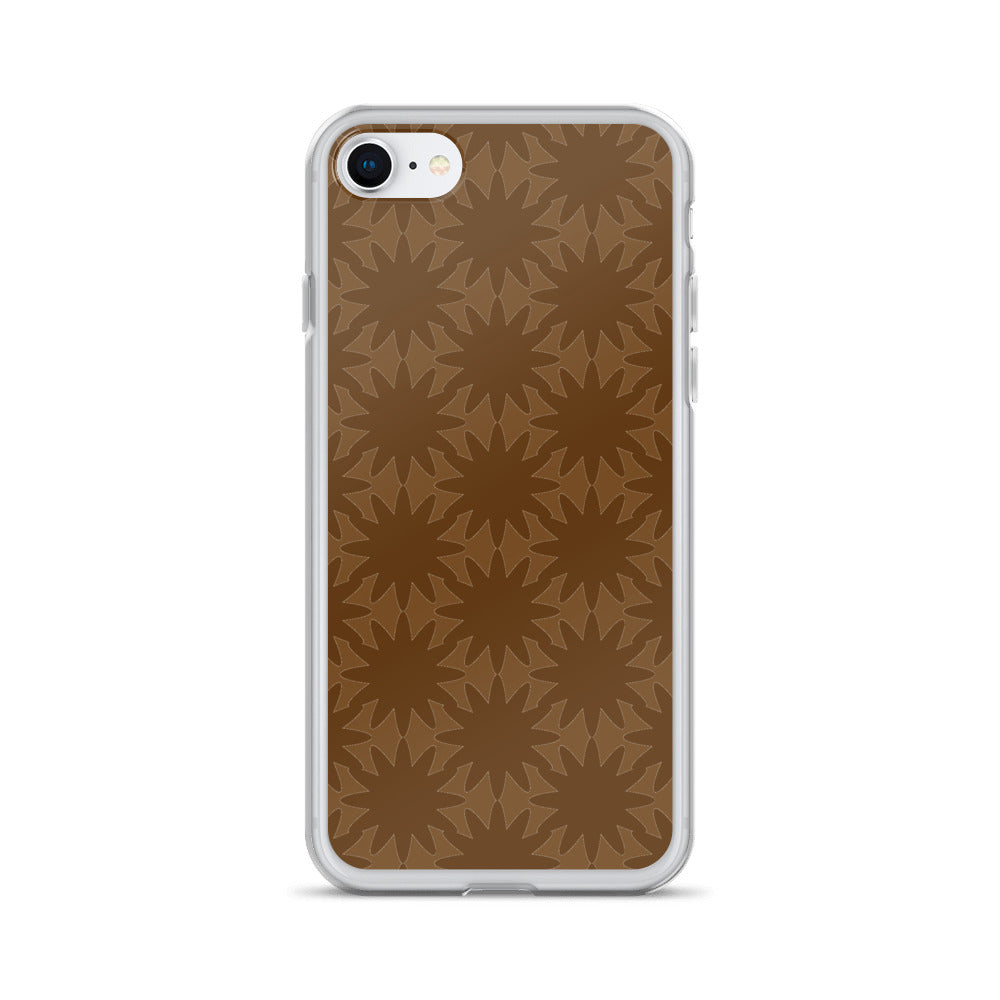 Brown Dynamic Flowers iPhone Case