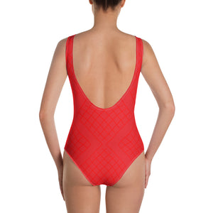 Imaginary Dynamic Red Nets Swimsuit