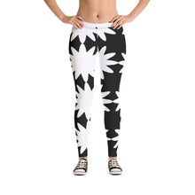 Load image into Gallery viewer, White In Black Flowers Leggings