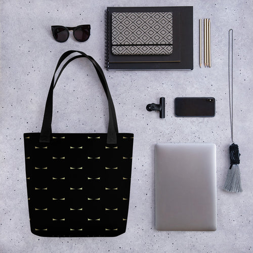 Black With Golden Bats Tote bag