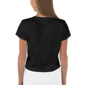 Dynamic Black Nets Crop Tee