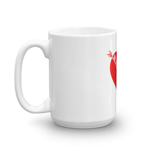 Heart Love White Glossy Mug