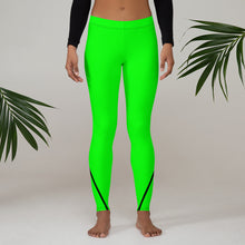 Load image into Gallery viewer, Black In Green Slides Leggings