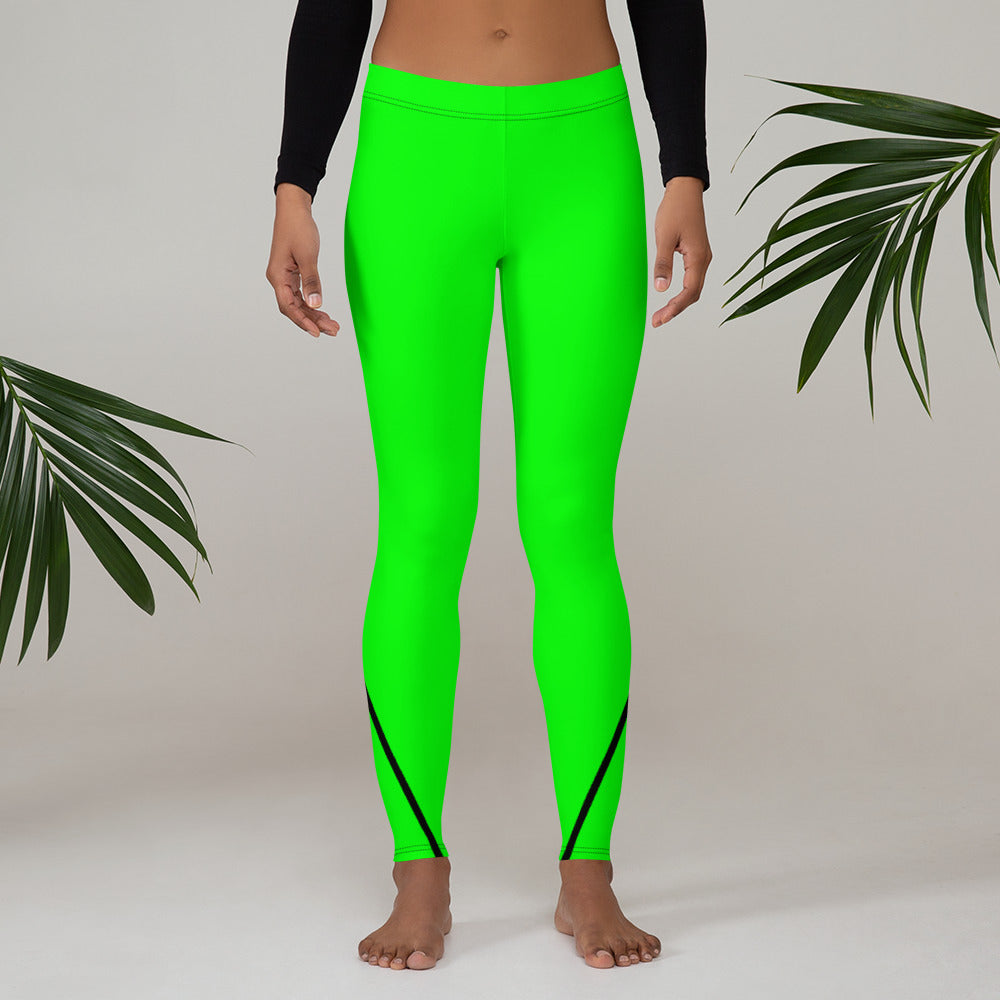 Black In Green Slides Leggings