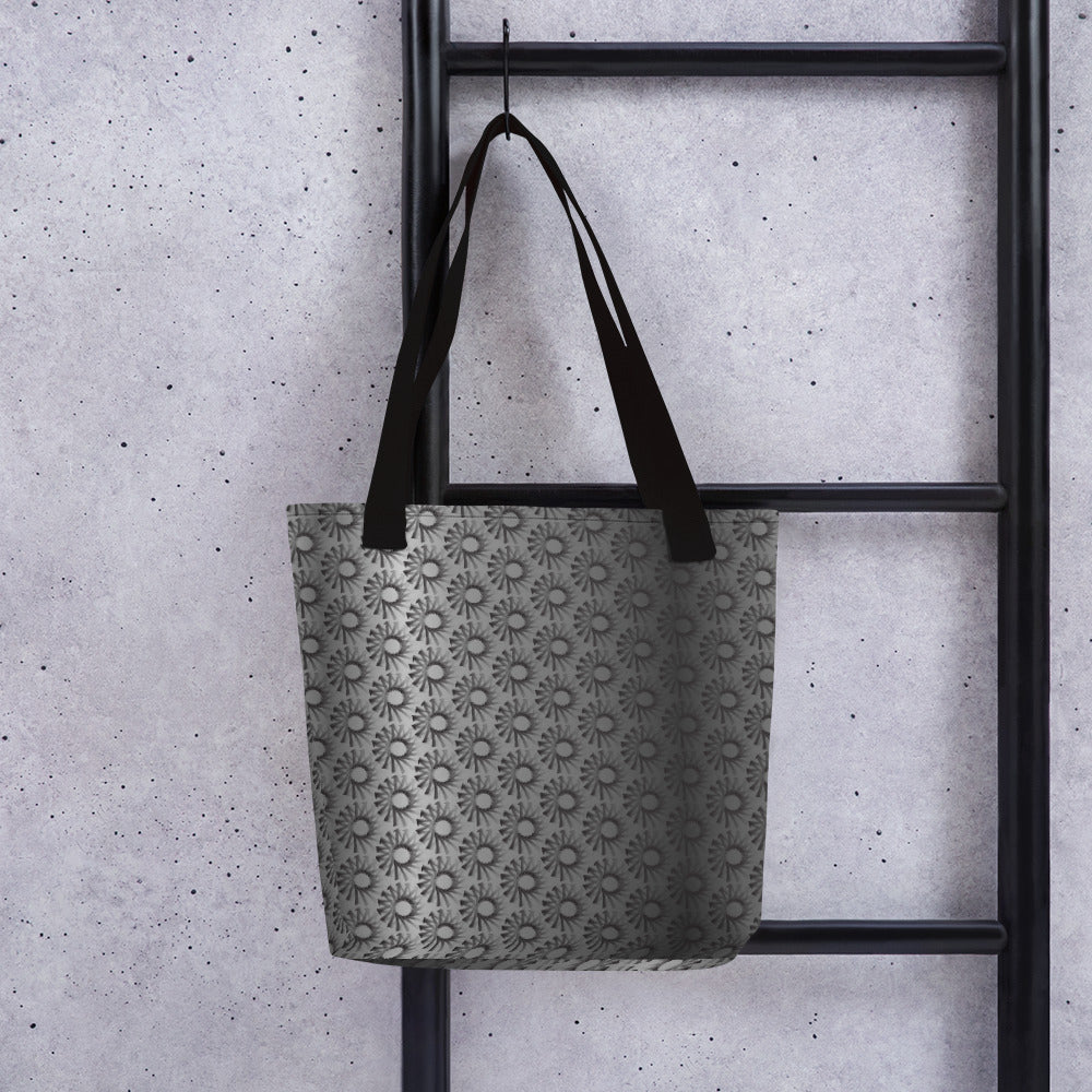 Dynamic Black In Silver Tote bag