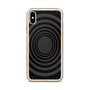 Gray Black Whirlpool iPhone Case