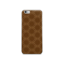 Load image into Gallery viewer, Brown Dynamic Flowers iPhone Case