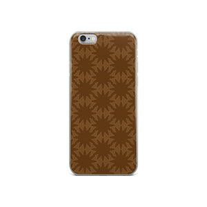 Brown Dynamic Flowers iPhone Case