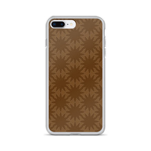 Brown Dynamic Flowers iPhone Case