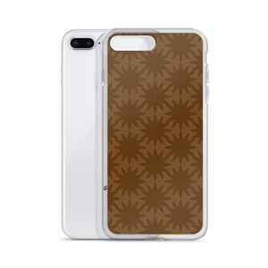 Brown Dynamic Flowers iPhone Case