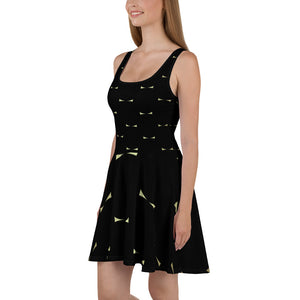 Black Bats Skater Dress