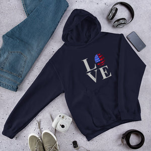 I Love USA Hooded Sweatshirt