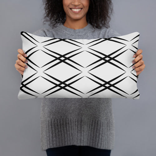 Black Quadrant Basic Pillow