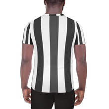 Load image into Gallery viewer, Black Strips Men&#39;s Athletic T-shirt