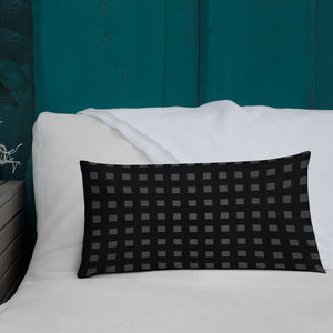 Gray Squares Premium Pillow