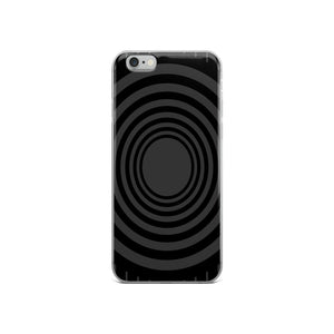 Gray Black Whirlpool iPhone Case