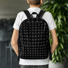 Load image into Gallery viewer, Black Gray Squares Backpack