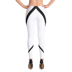 Black In White Slides Leggings