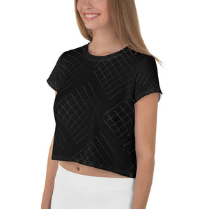 Dynamic Black Nets Crop Tee