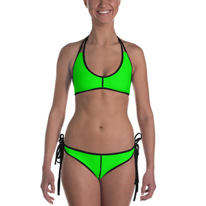 Green Black Complex Bikini