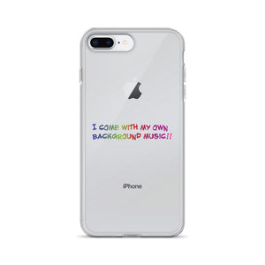 I come with my own background music iPhone Case