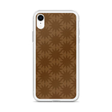 Load image into Gallery viewer, Brown Dynamic Flowers iPhone Case