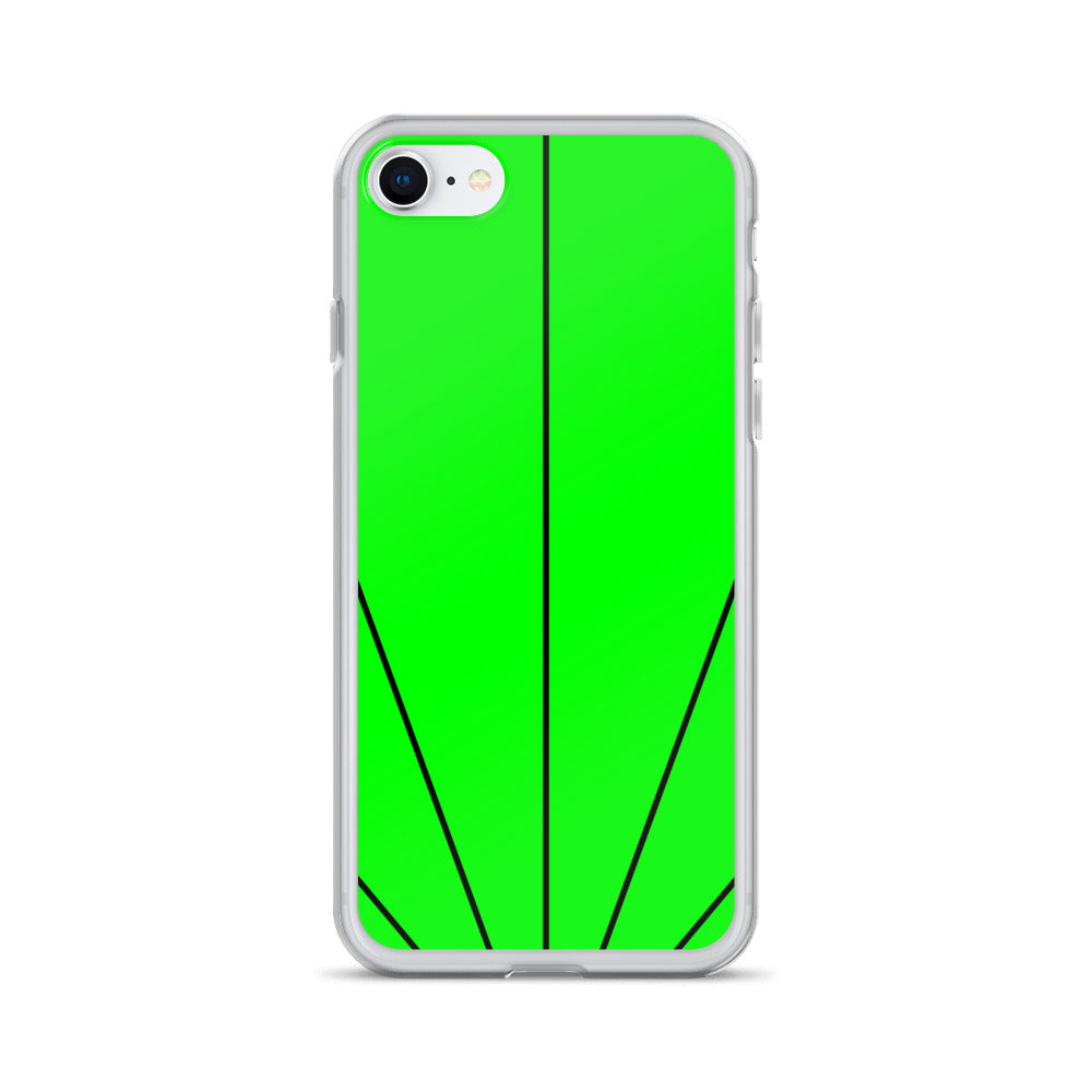 Green Shine In Black iPhone Case