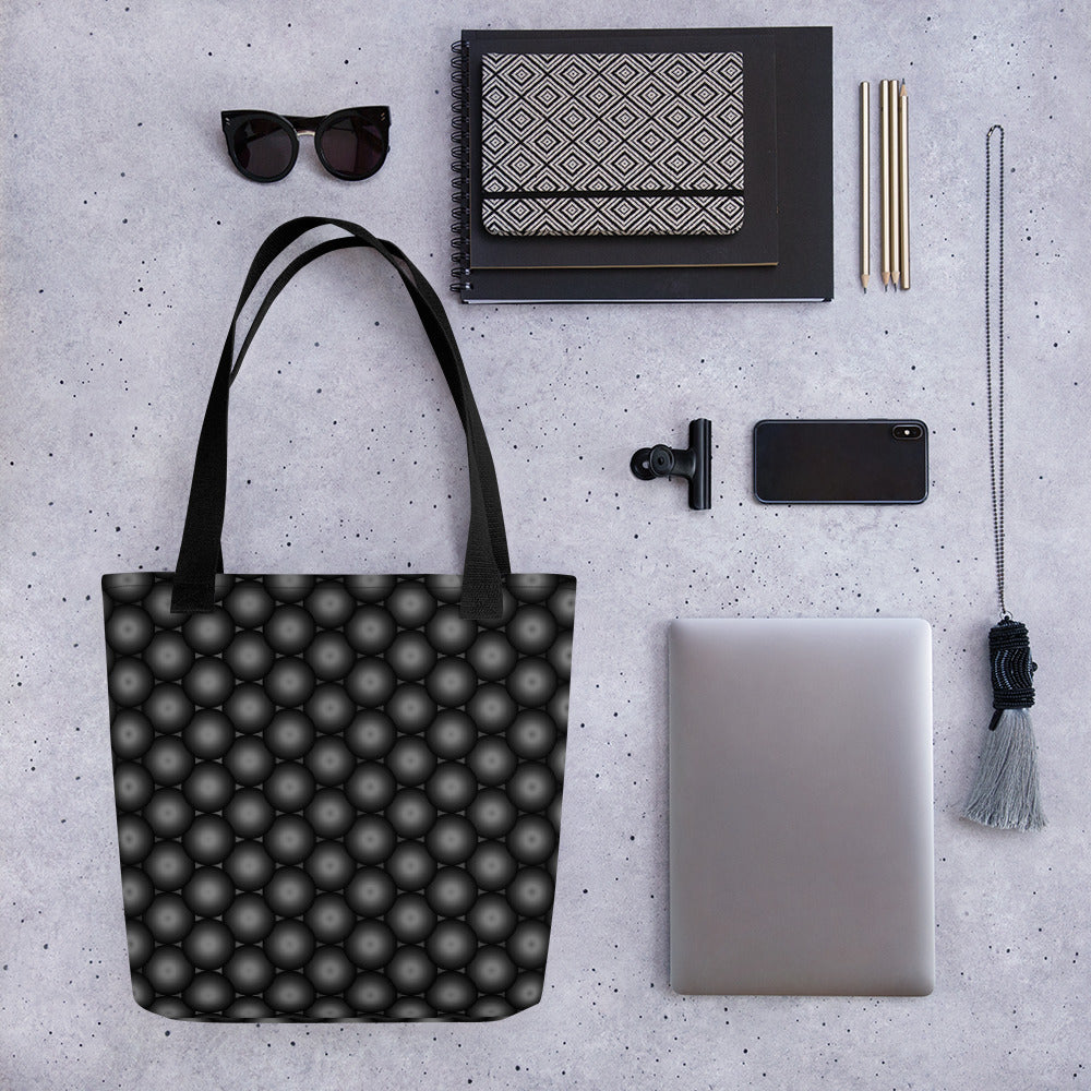 Dynamic Gray Bubbles Tote bag