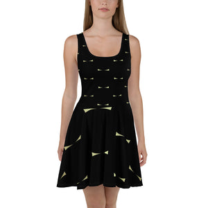 Black Bats Skater Dress