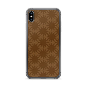 Brown Dynamic Flowers iPhone Case