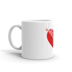 Heart Love White Glossy Mug