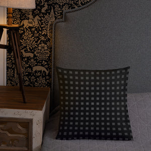 Gray Squares Premium Pillow